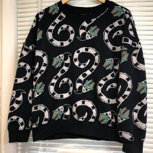 Beetlejuice Unisex Graphic Print Crew Neck Sweatshirt Size LG Pre-Owned